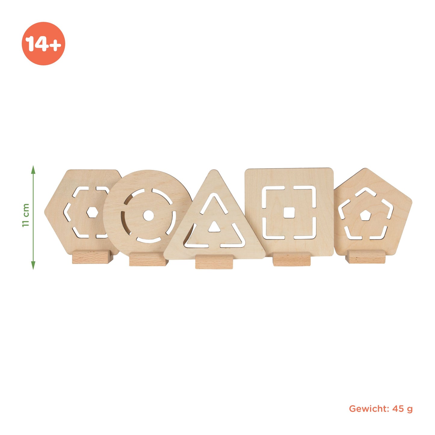 Steinschleuder mit 10 Filzbällen und 5 Figuren