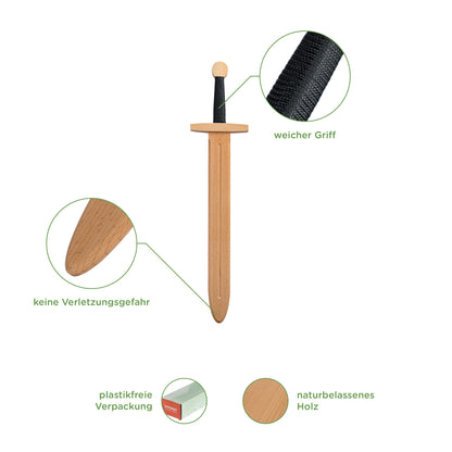 Zweischneidiges Schwert (57 cm) mit gerader Parierstange