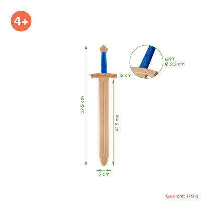 Set: großes Schwert (57 cm) und Schild mit Löwenmotiv