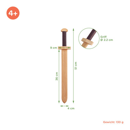 Set: kleines Schwert (52 cm) und rundes Schild